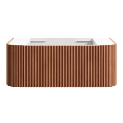 KIMBERLEY Curved Wall Hung Vanity 900mm Beech Finish