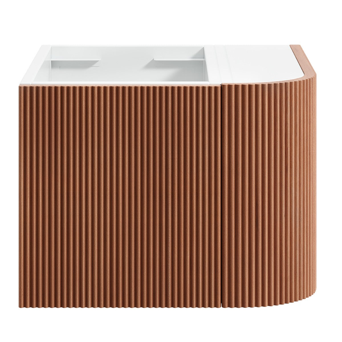 KIMBERLEY Corner Wall Hung Vanity 450mm Beech Finish
