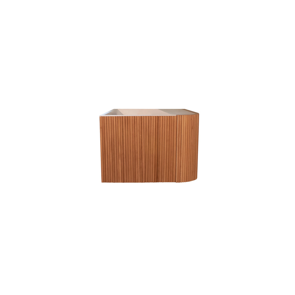 KIMBERLEY Corner Wall Hung Vanity 450mm Beech Finish