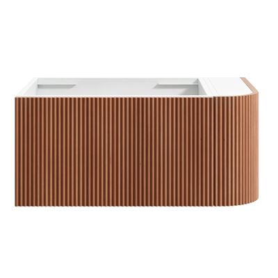 KIMBERLEY Corner Wall Hung Vanity 750mm Beech Finish