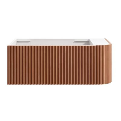 KIMBERLEY Corner Wall Hung Vanity 900mm Beech Finish