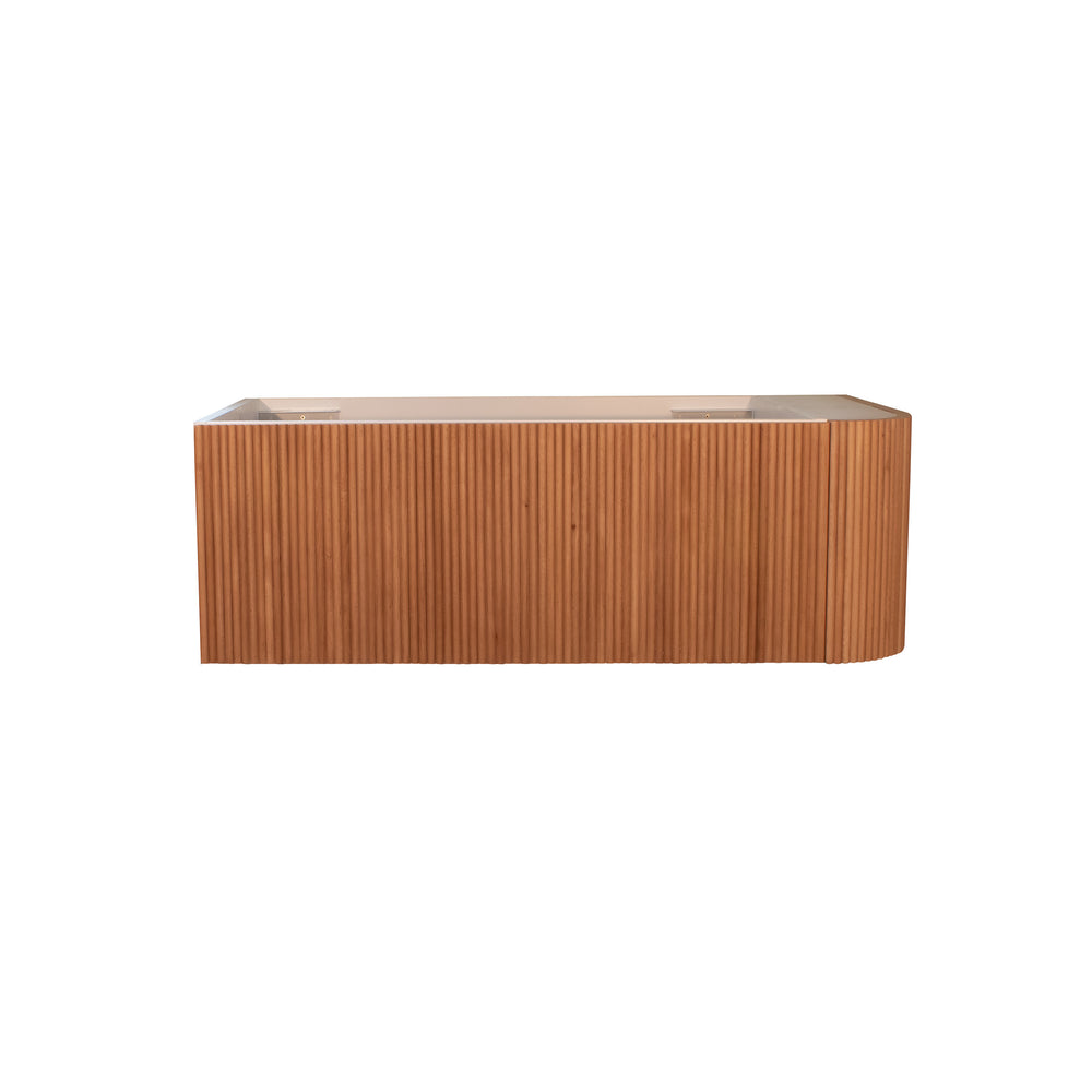 KIMBERLEY Corner Wall Hung Vanity 1050mm Beech Finish