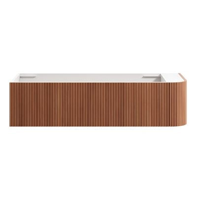 KIMBERLEY Corner Wall Hung Vanity 1350mm Beech Finish