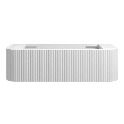 WAVE Curved Wall Hung Vanity 1200mm Matte White