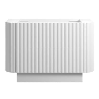 WAVE Curved Floor Mount Vanity 1200mm Matte White