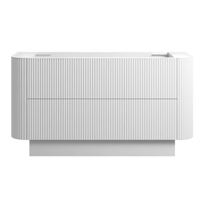 WAVE Curved Floor Mount Vanity 1500mm Matte White