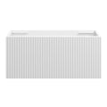 WAVE Slim Wall Hung Vanity 750mm Matte White, front view