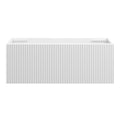 WAVE Slim Wall Hung Vanity 900mm Matte White, front view