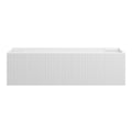 WAVE Slim Wall Hung Vanity 1200mm Matte White, front view