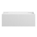 WAVE Wall Hung Vanity 900mm Matte White, front view