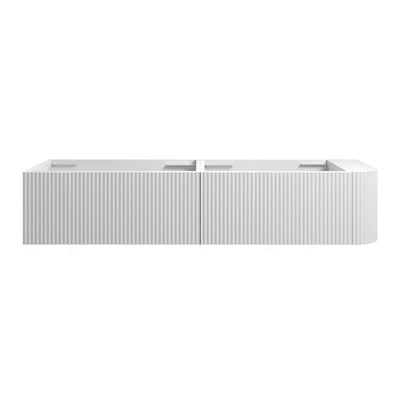 WAVE Corner Wall Hung Vanity 1650mm Matte White