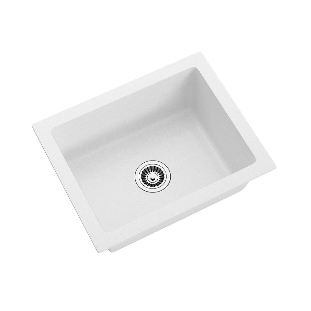ROCHER Granite Single Bowl Sink 540mm White