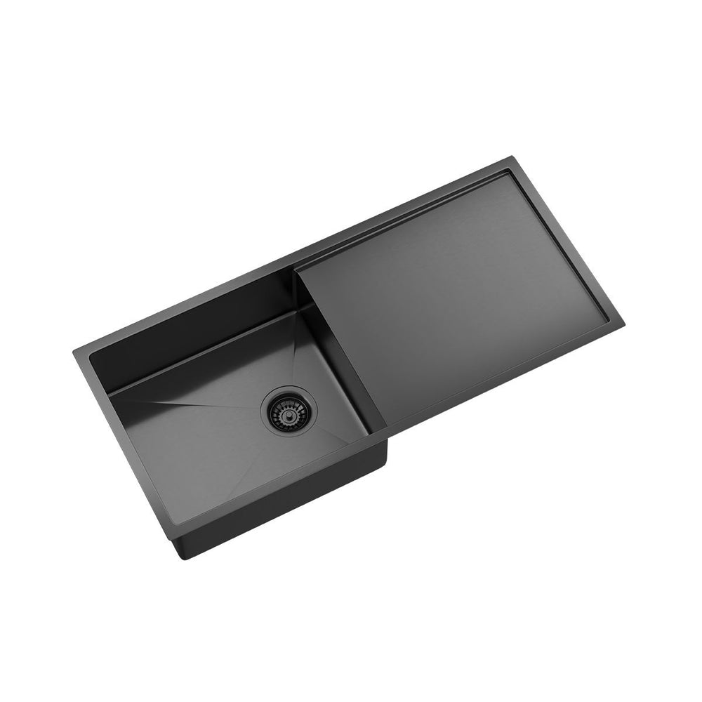 BURAZZO Single Bowl Sink with Drainer 990mm Gunmetal