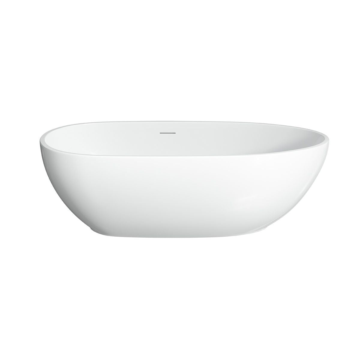LUCINI Freestanding Bath with Overflow Gloss White 1700mm