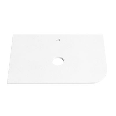 PURE WHITE 20mm Thick Corner Stone Top with Cut Outs 755mm