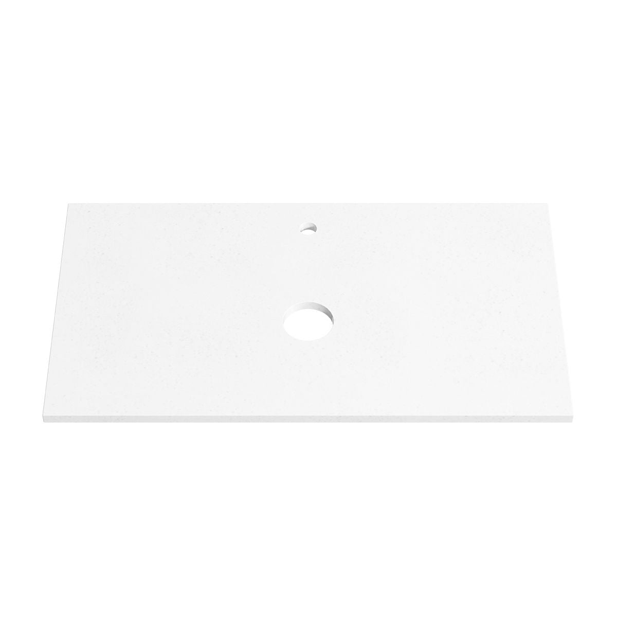 PURE WHITE 20mm Thick Stone Top with Cut Outs 905mm
