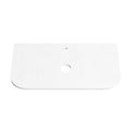 PURE WHITE 20mm Thick Curved Stone Top with Cut Outs 910mm