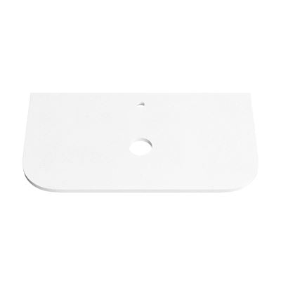 PURE WHITE 20mm Thick Curved Stone Top with Cut Outs 910mm