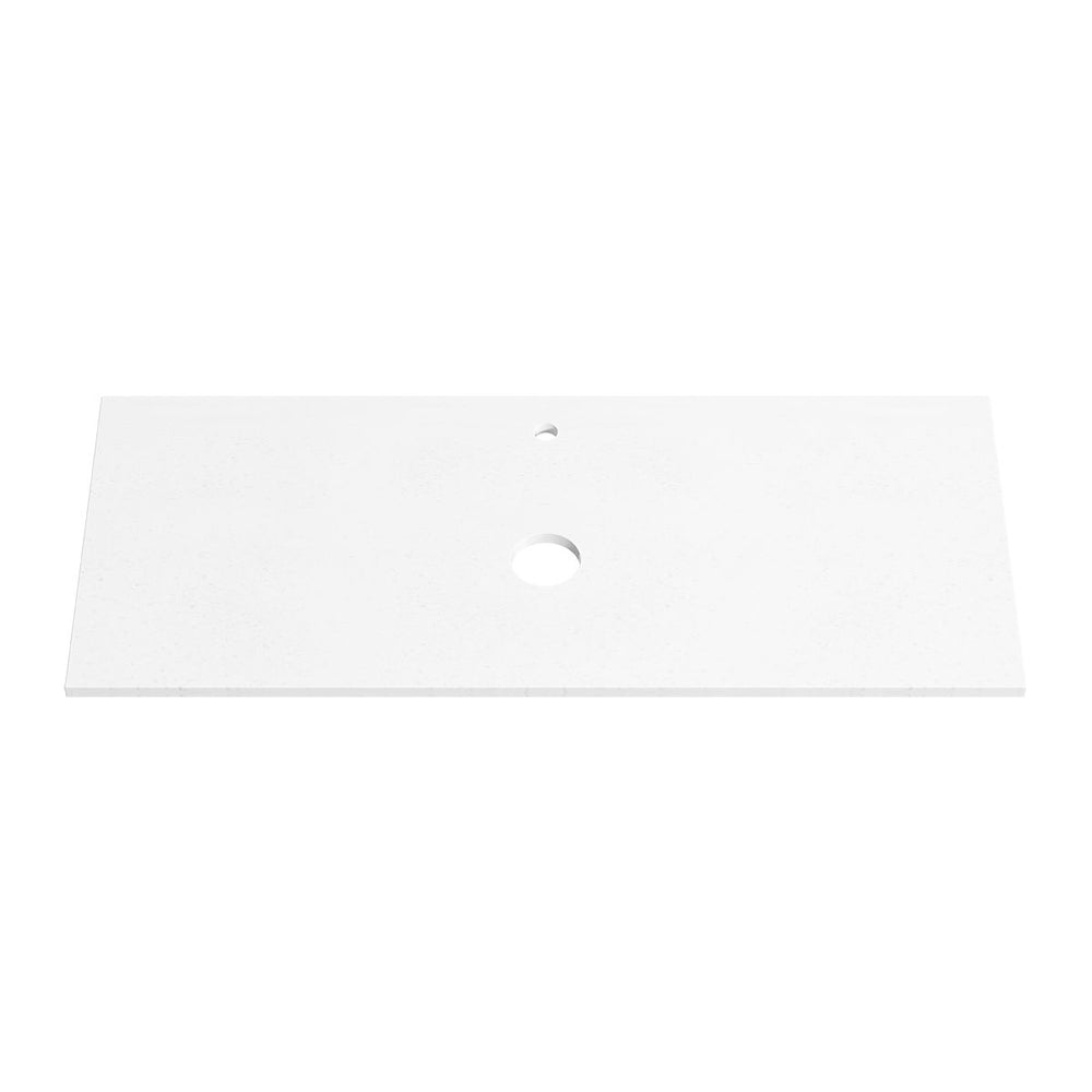 PURE WHITE 20mm Thick Stone Top with Cut Outs 1205mm