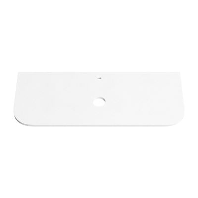 PURE WHITE 20mm Thick Curved Stone Top with Cut Outs 1210mm