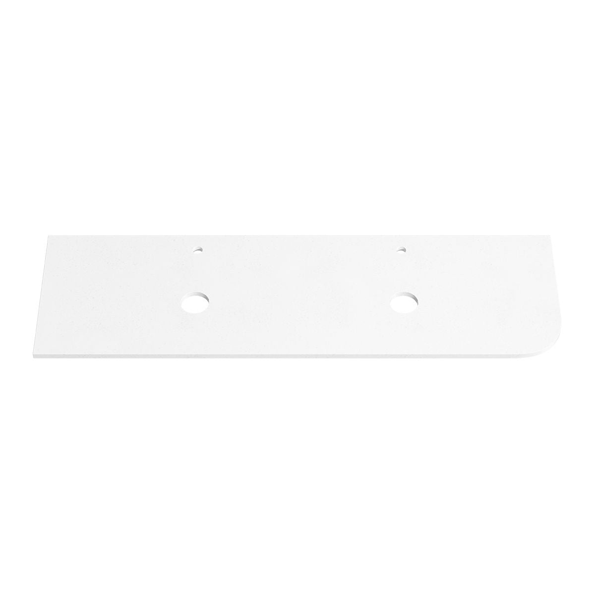 PURE WHITE 20mm Thick Corner Stone Top with Cut Outs 1655mm