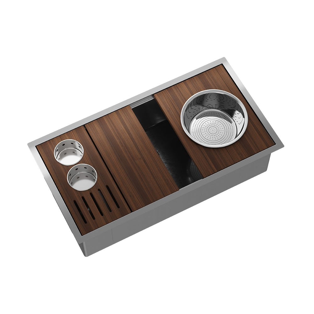 CUCINA Ultima Undermount Workstation Sink Package 900mm Satin