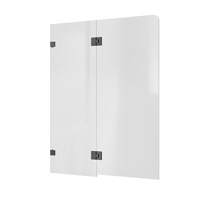 Bath Screen Kit – Fixed & Swing Double Panel 8mm Glass Swing Pivot Gunmetal