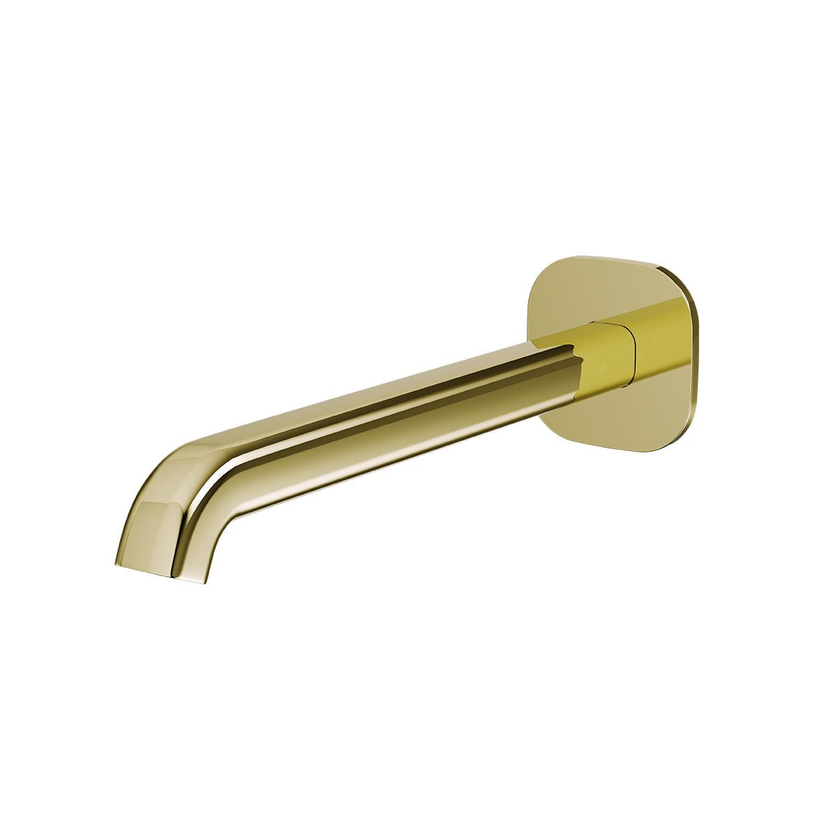 SYMMETRY Wall Spout 220mm Champagne Gold, front view