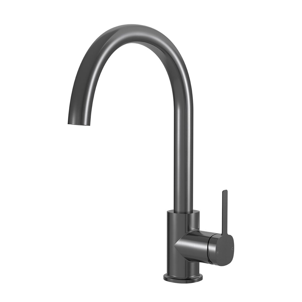 SYMMETRY Gooseneck Sink Mixer Gunmetal, front view