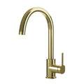 SYMMETRY Gooseneck Sink Mixer Champagne Gold, front view
