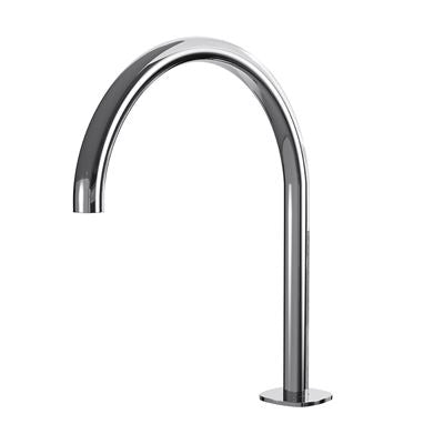 SYMMETRY Swivel Hob Spout 260mm Polished Stainless Steel, front view