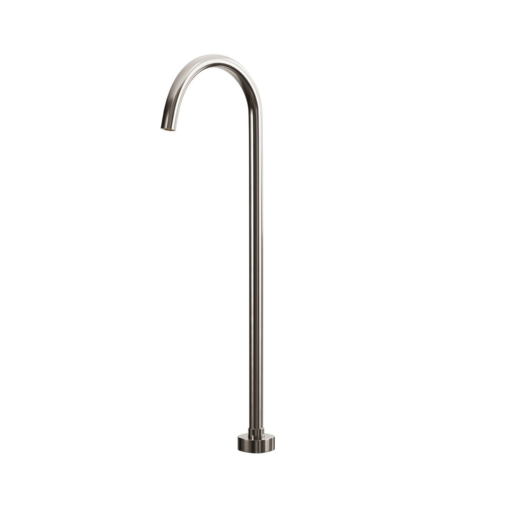 SYMMETRY Freestanding Bath Spout Brushed Nickel, front view