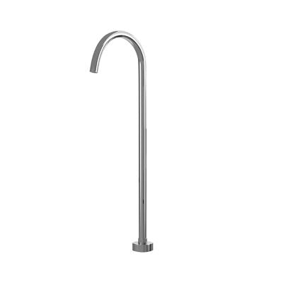 SYMMETRY Freestanding Bath Spout Polished Stainless Steel, front view