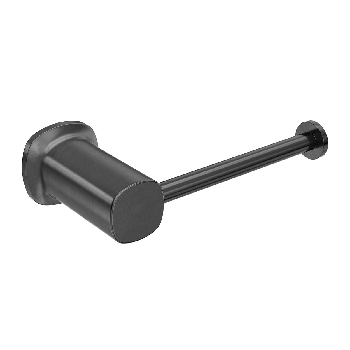 SYMMETRY Toilet Roll Holder Gunmetal, front view
