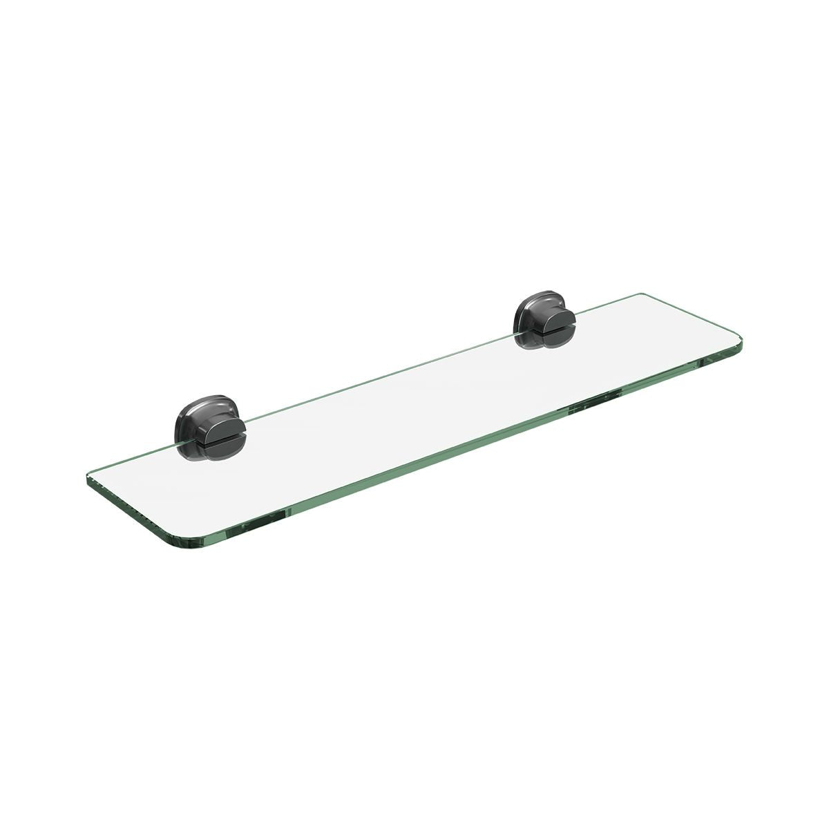SYMMETRY Glass Shelf 500mm Gunmetal, front view