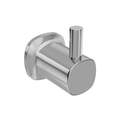 SYMMETRY Robe Hook Polished Stainless Steel, front view