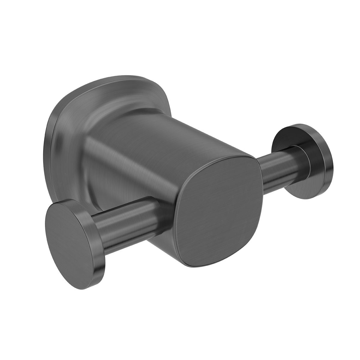 SYMMETRY Double Robe Hook Gunmetal, front view