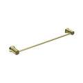 SYMMETRY Single Towel Rail 600mm Champagne Gold, front view