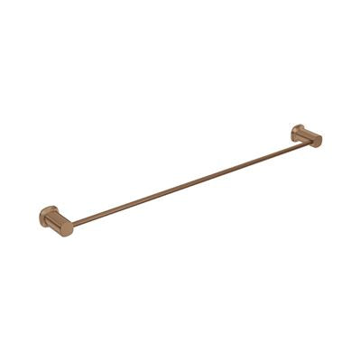 SYMMETRY Single Towel Rail 800mm Titanium Bronze, front view