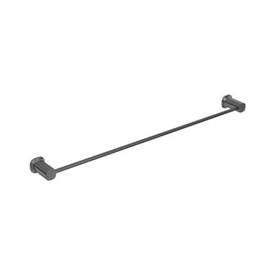 SYMMETRY Single Towel Rail 800mm Gunmetal, front view