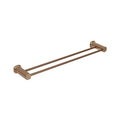 SYMMETRY Double Towel Rail 600mm Titanium Bronze, front view