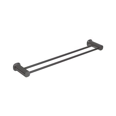 SYMMETRY Double Towel Rail 600mm Gunmetal