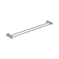 SYMMETRY Double Towel Rail 800mm Brushed Nickel, front view