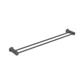 SYMMETRY Double Towel Rail 800mm Gunmetal, front view