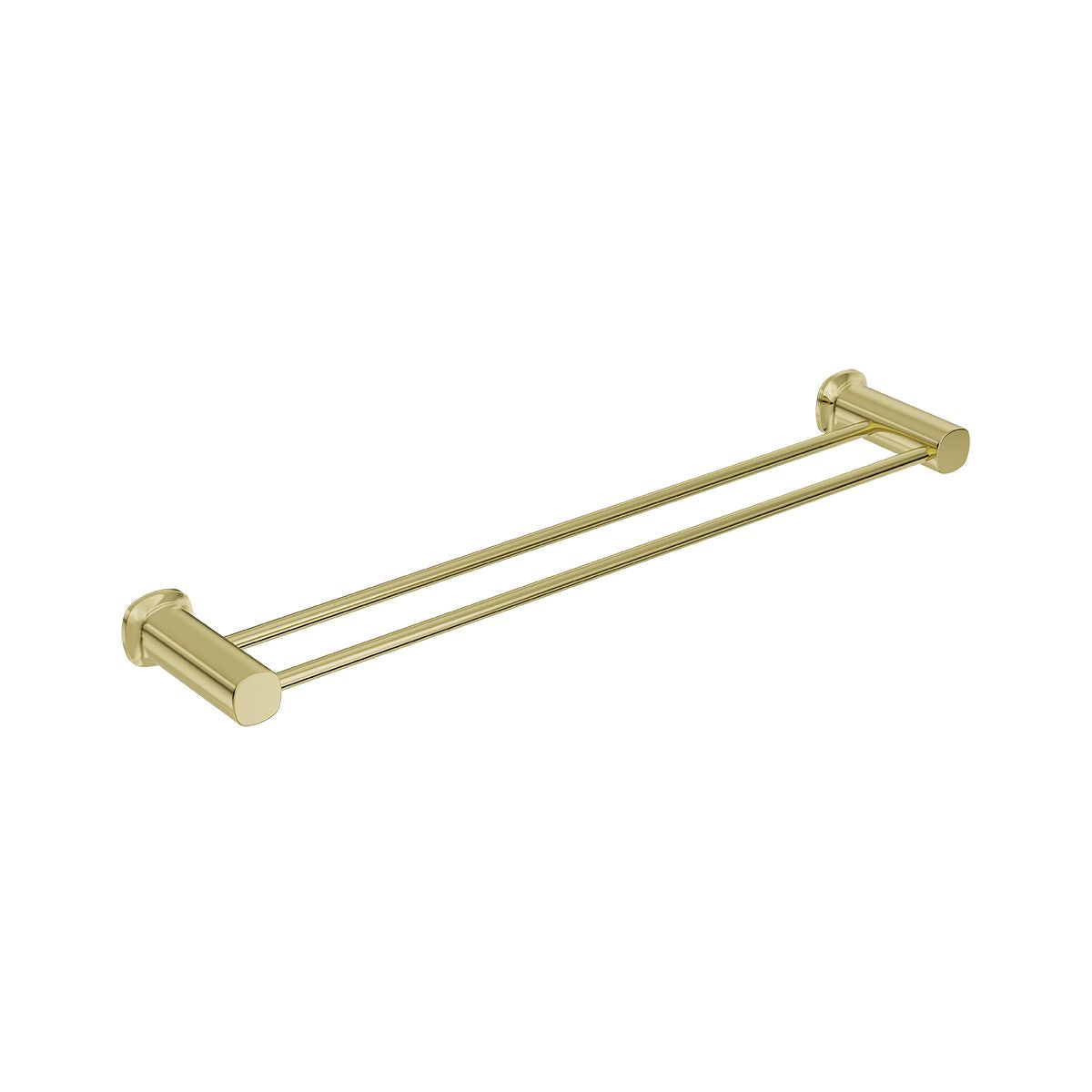 SYMMETRY Double Towel Rail 800mm Champagne Gold, front view