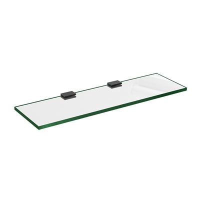 Glass Shelf 400mm w/ Gunmetal Clips