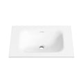 FLOW Slim Solid Surface Vanity Top, w/ Integrated Basin and Overflow 600mm Matte White