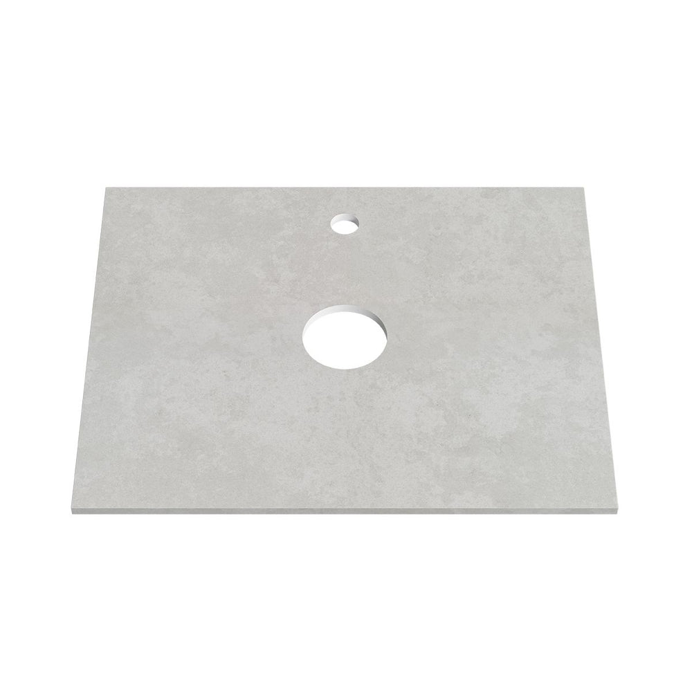 BIANCO LUNA 12mm Sintered Stone Vanity Top Suit Hob Mixer 605mm