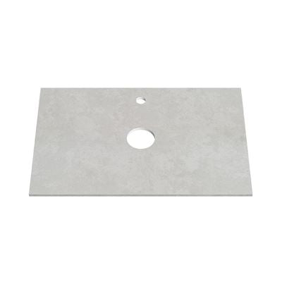 BIANCO LUNA 12mm RHS Curve Sintered Stone Vanity Top, Suit Hob Mixer 755mm