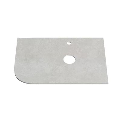 BIANCO LUNA 12mm LHS Curve Sintered Stone Vanity Top, Suit Hob Mixer 755mm
